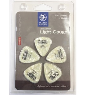 Planet Waves PW1CMPT25 25'li Sedef Pena Seti - Mother of Pearl (Aksesuar)  Standart 351 Formu, Selüloit Malzeme ile Sıcak Ton ve Kaydırmaz Sedefli Yüzey