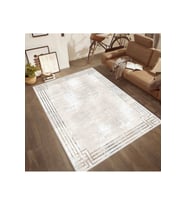 Rovigo Home Dijital Baskı Yıkanabilir Kaymaz Taban Salon Halısı RVG0442 (Krem)