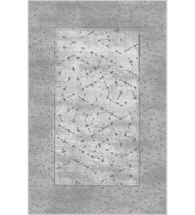 Eliana Home Baskılı, Yıkanabilir Kaymaz Taban Salon Halısı LNA1602 100x150 cm (Gri)