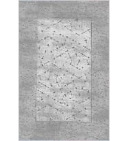 Eliana Home Baskılı, Yıkanabilir Kaymaz Taban Salon Halısı LNA1602 100x150 cm (Gri)