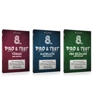 BİLFEN PRO&TEST 8. Sınıf Türkçe - Matematik ve Fen Bilimleri Soru Bankası (3 Kitap)