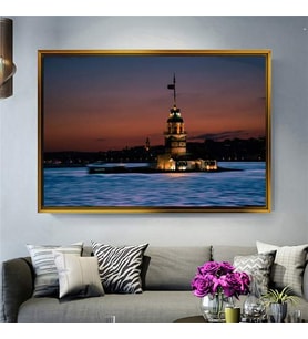 Altın Çerçeveli dekoratif tablo a1188 (Gold)