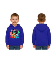 Unisex roblox Baskılı Çocuk Swaetshirt  Baskılı Kapüşonlu 3 İplik Şardonlu (SAKS MAVI)