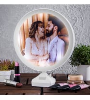 Kişiye Özel Fotoğraf Baskılı Işıklı Makyaj Aynası