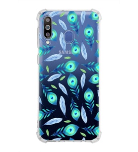 PrintiFy Samsung Galaxy M30 Uyumlu Nazar Boncuğu 3 Baskılı Şeffaf Köşe Korumalı Antişok Kılıf