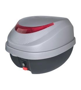 Motosiklet Arka Çanta 32 Litre Carbon Desen Sırt Dayama Pedi Motor Çanta Grey