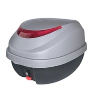 Motosiklet Arka Çanta 32 Litre Carbon Desen Sırt Dayama Pedi Motor Çanta Grey