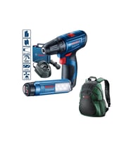 GSR 120-LI 2 Ah Çift Akülü Vidalama GLI12V-300 Lamba Sırt Çantası