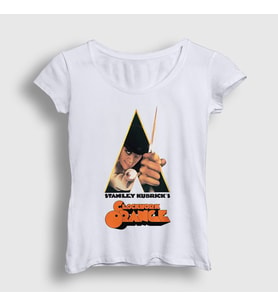 Presmono Kadın Beyaz Cover Film Otomatik Portakal A Clockwork Orange T-Shirt 242061tt