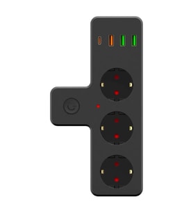 Mcg® Termal Akım Korumalı 3 Adet Soket,3 Adet USB ve 1 Adet Type-C Girişli 20w Priz Model 3397