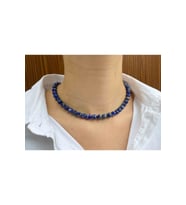 Nelleovana Lapis Lazuli Taşı Doğaltaş Kolye 6 Mm Faset