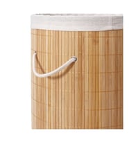 DecoHandy Yuvarlak Bambu Kirli Sepeti
