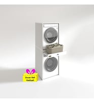 Kenzlife çamaşır-kurutma makinesi dolabı avi senna byz 187*070*60 çekmeceli + tekli duvar rafı hediye (Beyaz)