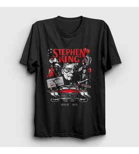 Presmono Unisex Siyah Poster Misery By Stephen King T-Shirt 524121tt