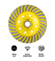 115mm İnce Turbo Elmas Taşlama Diski