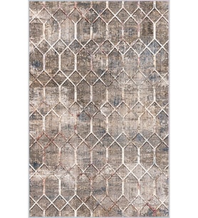 Eliana Home Baskılı, Yıkanabilir Kaymaz Taban Salon Halısı LNA1513-SD239 100x150 cm (Kahverengi)