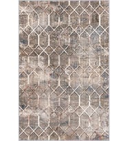 Eliana Home Baskılı, Yıkanabilir Kaymaz Taban Salon Halısı LNA1513-SD239 100x150 cm (Kahverengi)