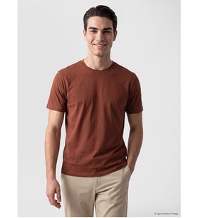 LCWAIKIKI Classic Kahverengi Regular Fit İnce Kumaş Tişört /03