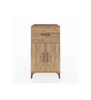 Hyperion Komodin Tek Raflı Tek Çekmeceli 2 Kapaklı 60x44x106 Çam-Çam