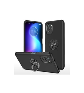 Xiaomi Poco F3 Kılıf Elit Yüzüklü Kapak - Siyah