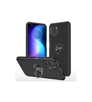 Xiaomi Poco F3 Kılıf Elit Yüzüklü Kapak - Siyah