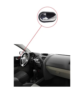Renault Megane 2 / Clio 3 /  Kangoo 3 İç Kapı Açma Kolu Krom - Sol - 8200174075