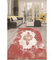 Dijital Kaymaz Taban Yıkanabilir Modern Renkli Salon Halısı Mutfak Halısı Yolluk ND-HT-1520 (Kırmızı)