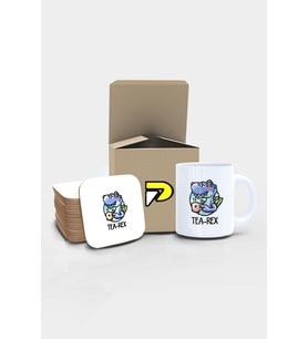 Tea-Rex Dinazor Komik Tasarımlı Baskılı Kupa Bardak Seti