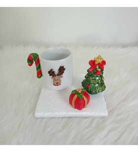 YILBAŞI YENİ YIL TEMALI ÖZEL TASARIM HEDİYELİK SUNUMLUK KAHVE FİNCANI MODELİ