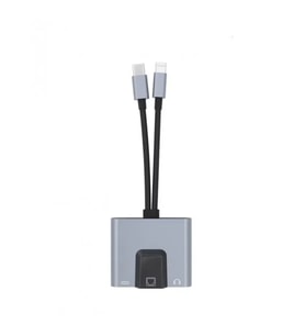 ZR815 Lightning Type-C 3 İn 1 Ethernet Çevirici Aux