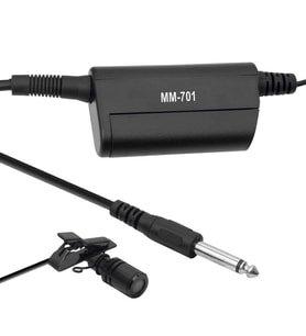 Magicvoice MM-701 Kablolu 600 Ohm Yaka Mikrofonu 6.3mm Jack Girişli Condenser Mikrofon Taşıma Çantalı