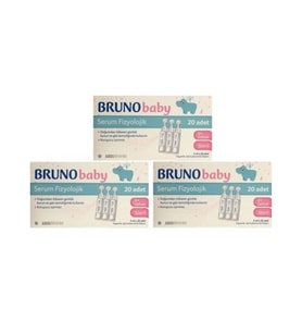Abdi İbrahim Bruno Baby Serum Fizyolojik 5 Ml X 20 Adet 3'Lü (Beyaz)