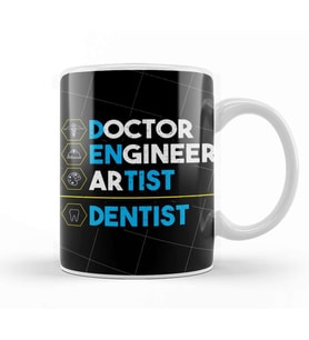 Doctor Engineer Artist Dentist 09 Kupa Bardak Porselen
