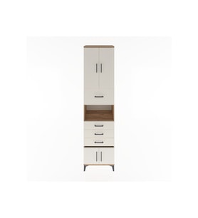 Hyperion Dolap 3 Raflı 4 Çekmeceli 4 Kapaklı 60x44x243 Çam-Aytaşı