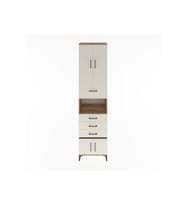 Hyperion Dolap 3 Raflı 4 Çekmeceli 4 Kapaklı 60x44x243 Çam-Aytaşı