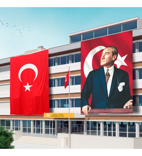 600x900 Atatürk Posteri ve Türk Bayrağı Raşel Kumaş-1