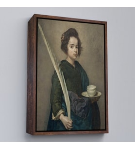 Çerçeveli Diego Velazquez - Aziz Rufina Tablo (Beyaz)