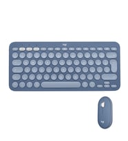 Logitech K380 Bluetooth Klavye 920-011400 + M350 Pebble Kablosuz Mouse 910-006753 (UZAY MAVİSİ)