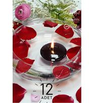 Float  Siyah 12 Adet Yüzen Mum  4 Saat Yanan Tea Light Mum  Kokusuz Terapi Mu