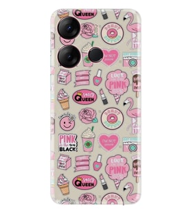 Infınıx Spark Go 2023 Kılıf Resimli Desenli Baskılı Silikon Donut Flamingo 1415