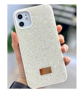 Coverzone iPhone 11 ile Uyumlu Elmas Desen Taşlı Kılıf – 2 mm Kamera Çıkıntı Koruma, Işıltılı Lüks Şık Darbe Emici Kapak Beyaz