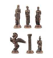 (Sadece Satranç Taşı İsteyene) Gifthome Büyük, Metal, Pegasus Figürlü, Antik Satranç Taşı (Çok Renkli)