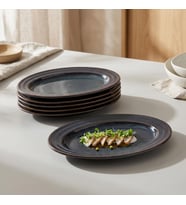 GÜRAL PORSELEN Güral 2 Adet 21 Cm Kayık Tabak Reaktif Oasis Vr 1131