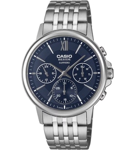 Casio BMS-300D-2AVDF Safir Çizilmez Cam 5 Atm Suya Dayanıklı Metalik Renk Erkek Kol Saati