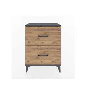 Arges Komodin 2 Çekmeceli 60x30x80 Antrasit-Çam