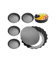 6 ADET Tart Kalıbı 10 cm (Trt-10) Yanmaz , yapışmaz - Taban Kaldırmalı Model
