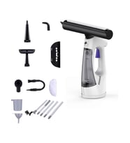 Vakumlu Şarjlı 4 Led Işıklı Cam Pencere Temizleme Makinesi Robot Süpürge Spreyli 140ml Tank