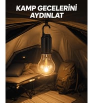 Type-C Şarjlı LED Kamp Lambası – Uzun Ömürlü Pil ve Yüksek Parlaklık