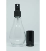 PARFÜM ŞİŞESİ 70 ML (6 ADET) BOŞ AMPUL ŞİŞE SİYAH KAPAK PLASTİK VALF