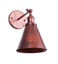 MYLİGHTS BAKIR ESKİTME KONIK  RETRO RUSTİK APLİK  E27 DUYLU (Siyah)